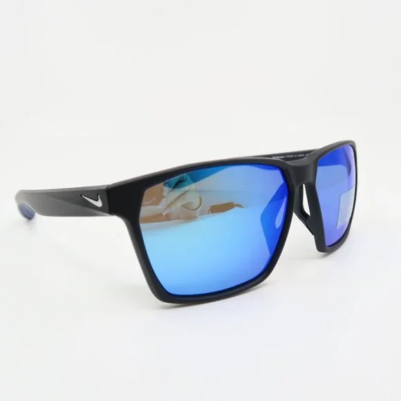 Nike MAVERICK P EV1097 011 59mm Black/Blue Polarized Mirror New Sunglasses. - Picture 3 of 8